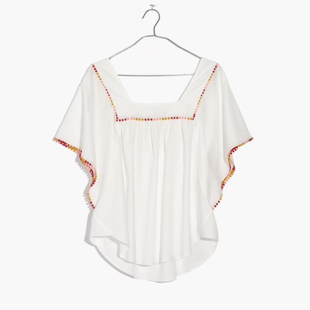 Madewell Pom-Pom Butterfly Top